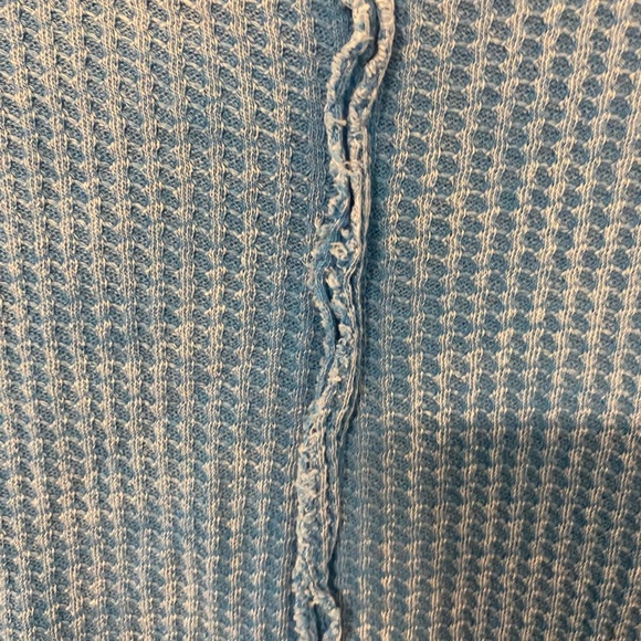 ZENANA ACID WASHED BABY WAFFLE KNIT OVERSIZED LONG SLEEVE TOP Sz Small/Medium - Picture 7 of 7